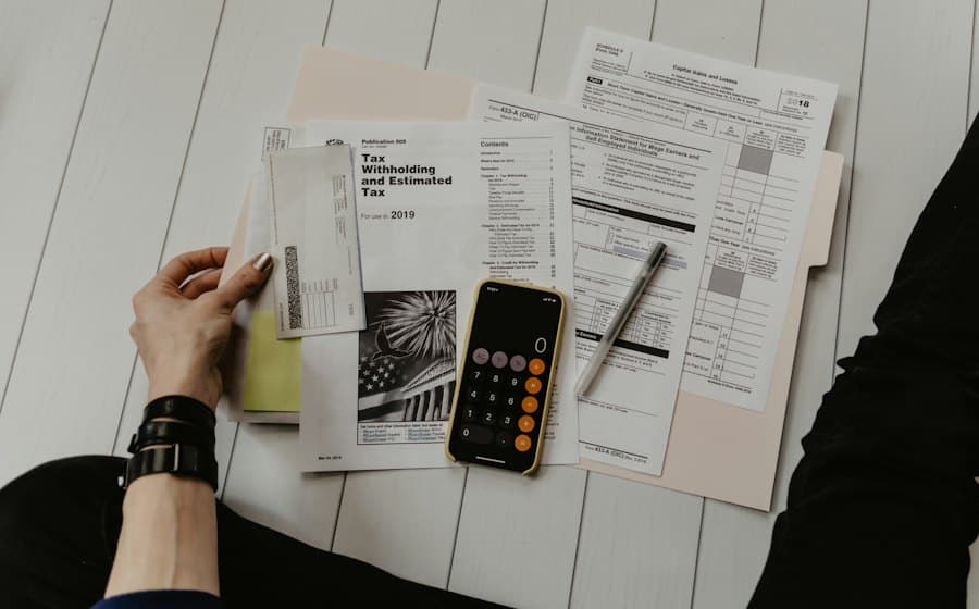 Financial paperwork and accounting records
